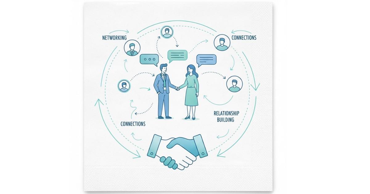 Illustration of networking skills and relationship-building through communication.