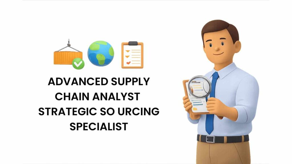 Advanced Supply Chain Analyst—Strategic Sourcing Specialist