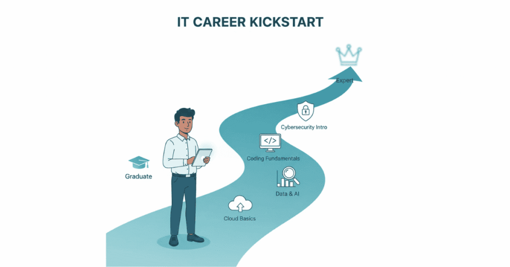 Introduction to IT industry careers in India showing beginner career roadmap and growth opportunities.