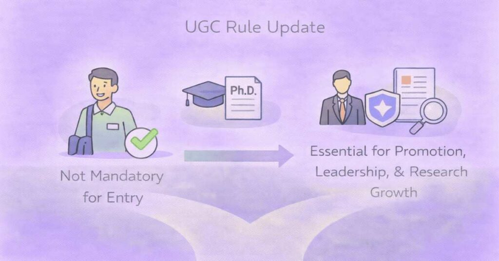 Is PhD mandatory for teaching careers in India